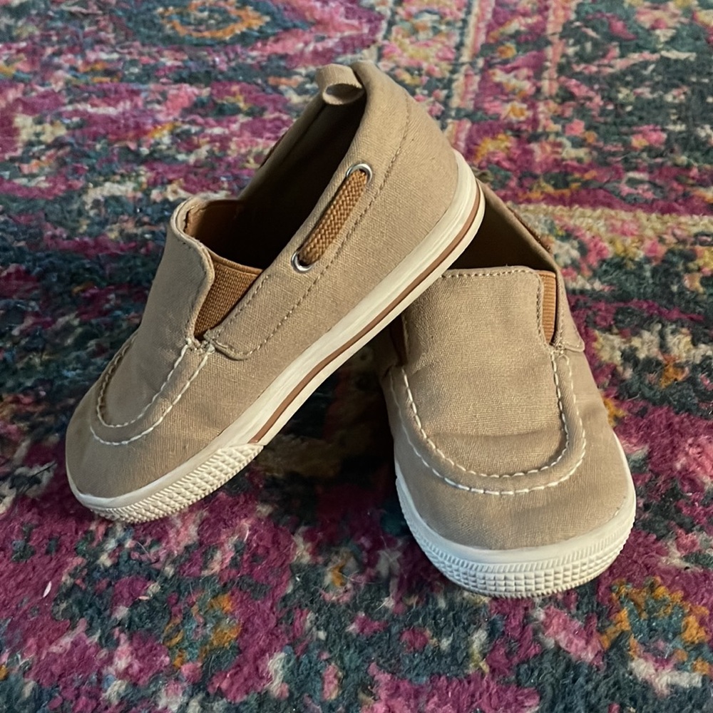 Kids Tan Slip-On boat shoes